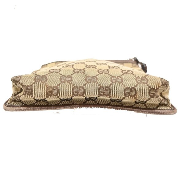 GUCCI Logo GG Pattern Crossbody Shoulder Bag Canvas Leather Brown SHW 02CA568GUC - Picture 6 of 9